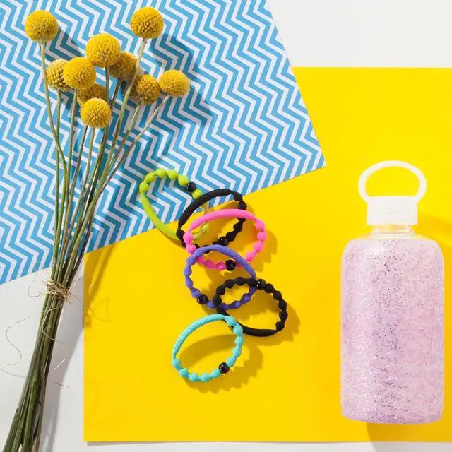 Alt view image 4 of 6 - Goody Ouchless Forever Hair Elastics-10 Ct,Assorted Neon,Damage-Free Bands,3X Stronger Hair Ties,Retainable Shape,16 Strand Inner Core,Hair-Accessories for Women&Men,All-Hair Types,(Pack of 2)