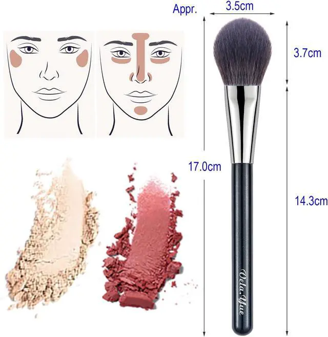 Alt view image 2 of 7 - Blush Brush Face Setting Powder Makeup Brush | Soft Bristle Precision Face Blush Bronzer Highlighter Powder Application