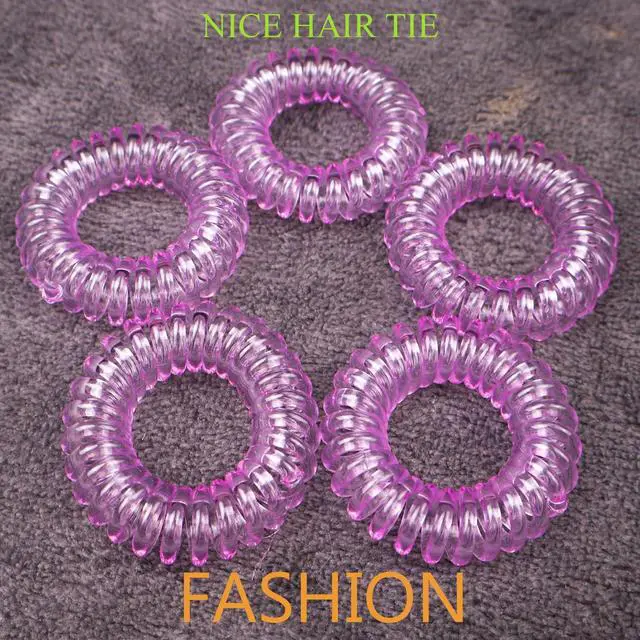 Alt view image 3 of 6 - Purple Spiral Hair Ties, No Crease Coil Hair Ties for Women, 20 Pcs | Purple Hair Ties, Purple Elastics, Elastic Hairties, Ponytail Holders, for Women Girls, No Damage, for Thick and Thin Hair