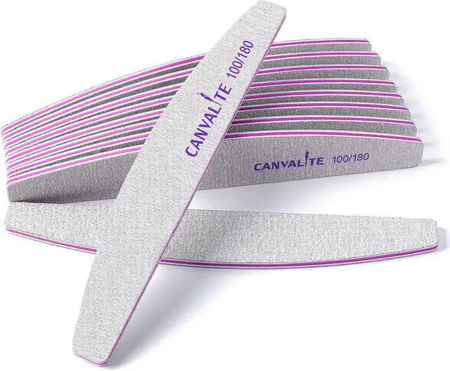 Main image of Canvalite 10 PCS Nail File Professional Nail Files Reusable Double Sided Emery Board(100/180 Grit) Nail Styling Tools for Home and Salon Use Christmas Gifts for Women