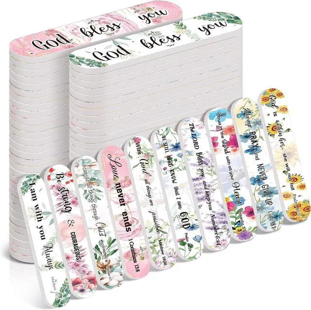 Main image of 30 Christian Gift for Women Bible Verse Emery Board Nail Files Bulk | Religious Gift for Teachers Employees Staff, First Communion Church Gifts, Bible Scripture Inspirational