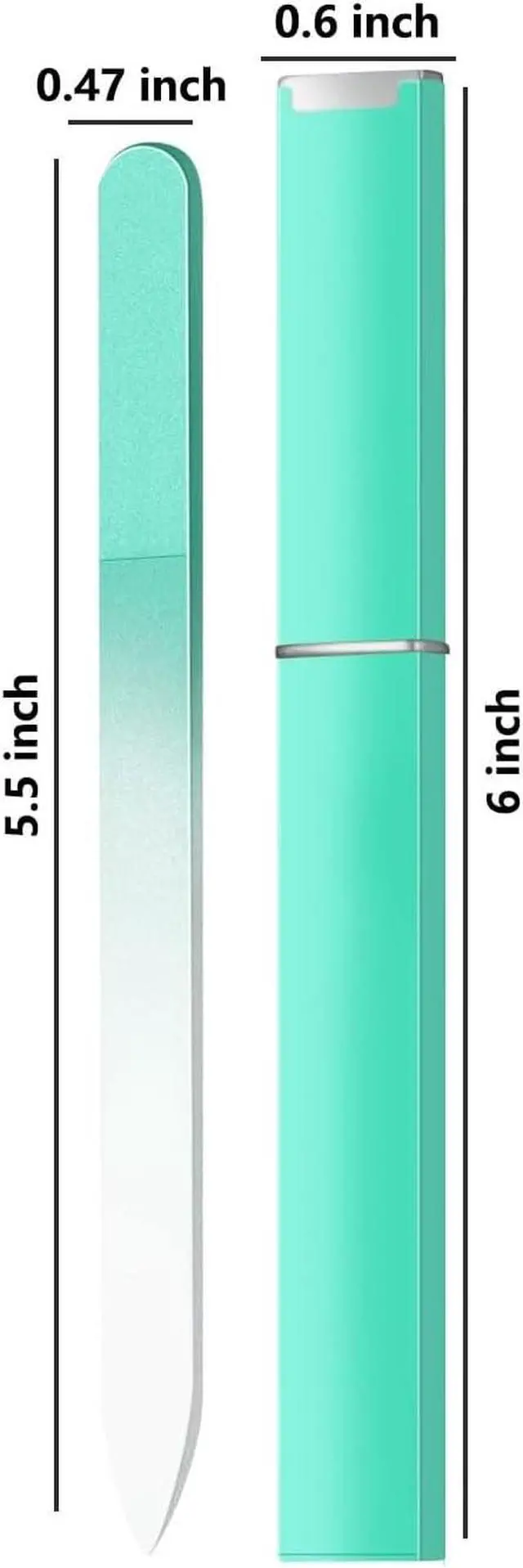 Alt view image 6 of 6 - 3 Pack Glass Nail Files for Natural Nail Professional Crystal Fingernail Files Double-Sided Etched Gentle Nail Care for Women Adults Pink,Green,Blue