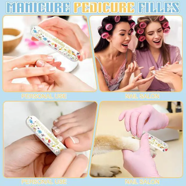 Alt view image 6 of 6 - 30 Pcs Wildflower Wedding Party Favors Nail Files Bulk for Guests | Wedding Welcome Bag Stuffers, Emery Boards for Bachelorette Gifts, Floral Design, Bridal Shower Party Favors