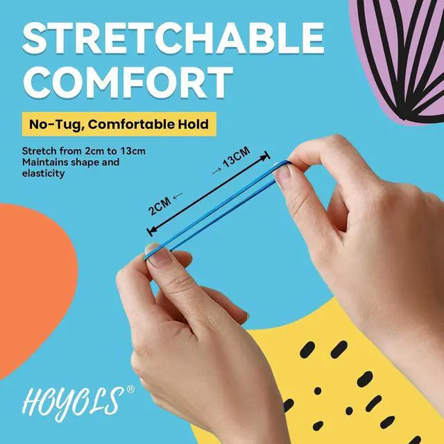 Alt view image 3 of 7 - HOYOLS Hair Rubber Bands, 1500 Pcs Colorful Mini Elastic Hair Ties | Soft TPU Mini Elastics in Rainbow Colors, Gentle No-Pull Hold for Braids, Ponytails and Daily Styling for Women and Teens