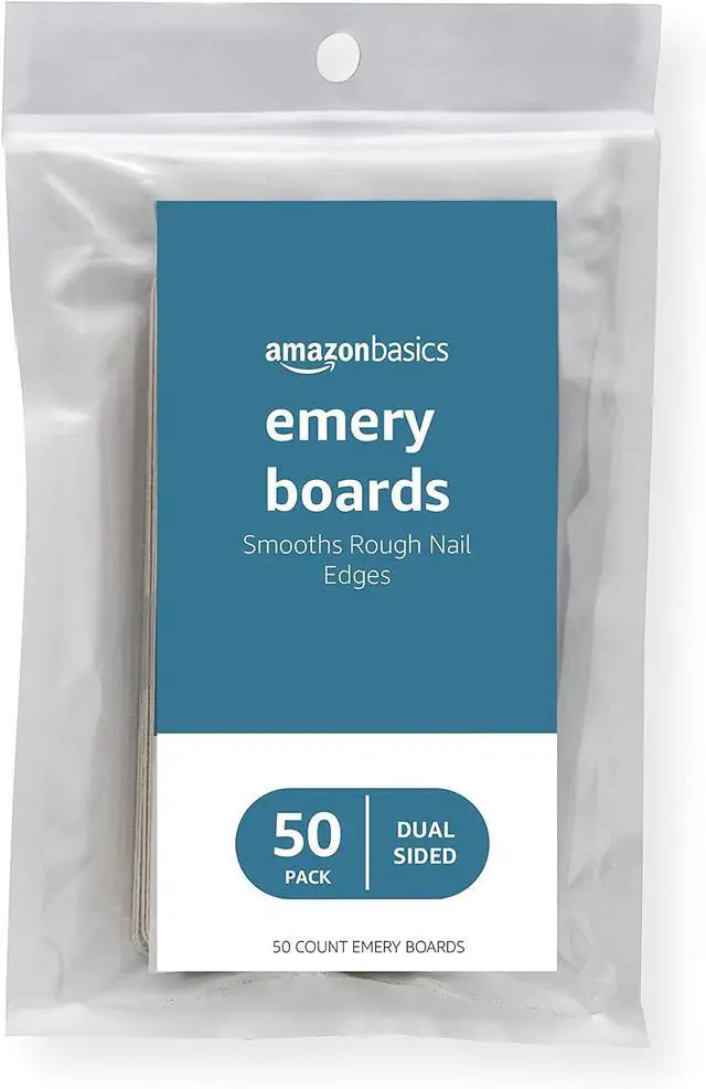 Alt view image 4 of 7 - Amazon Basics Double Sided Nail Files Emery Boards for Natural Nails, Nail Care, Home and Salon Use, Pedicure, 50 Count, Brown