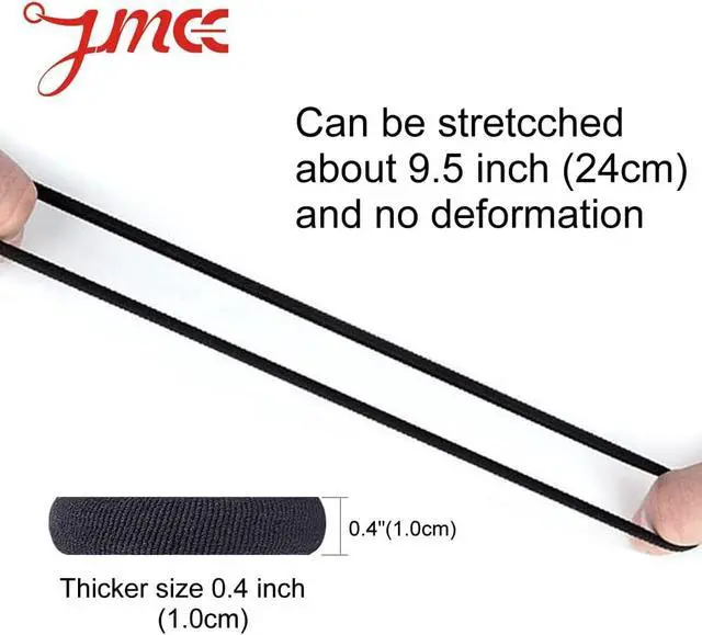 Alt view image 2 of 7 - J-MEE Hair Bands Hair ties for Thick Hair 100PCS Seamless Cotton Simply Ponytail Holders Headband Scrunchies Hair Accessories No Crease Damage (Neutral Colors)