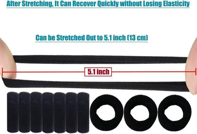 Alt view image 5 of 7 - Baby Hair Ties, Elastic Hair Bands Small Hair Ties for Girls Rubber Bands Elastic Ponytail Holders (Black)