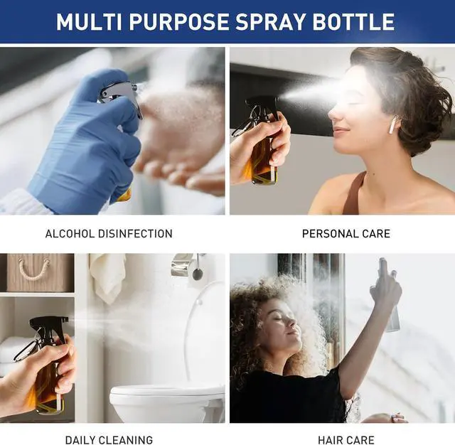 Alt view image 3 of 7 - TANSHINE Small Spray Bottle 50ml, Travel Size Mini Fine Mist Water Spray Bottles, Portable Hand Sanitiser Alcohol Spray Bottle, Plastic Refillable Empty Face Mister Spray Bottles with Clip, 5pcs