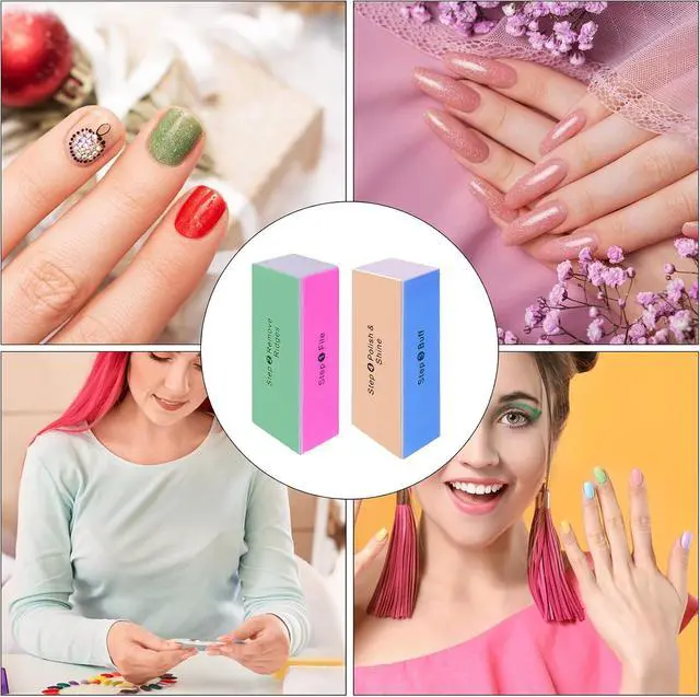 Alt view image 7 of 7 - SKYPIA 2 Packs 4 Way Nail Buffer Block Nail Files and Buffers, Smooth & Buff & Shine Professional Nail Files (2 Counts)