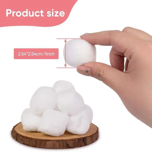 Alt view image 3 of 7 - Icotle 100% Pure Cotton Balls, Large Size, Soft and Absorbent for Make-Up, Nail Polish Removal, Pet Care, Applying Lotion or Powder and First-Aid for Everyday Household Use, 100 Count