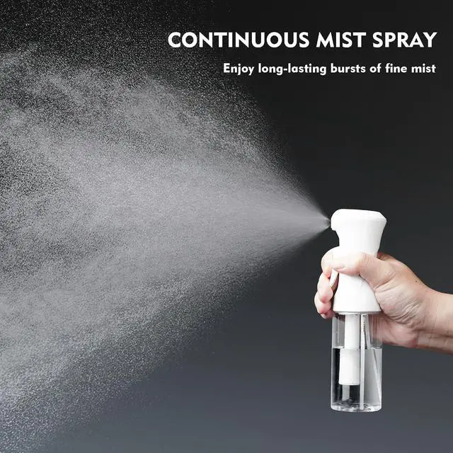 Alt view image 2 of 7 - Continuous Spray Bottle for Hair, 6.8 OZ Ultra Fine Mist Spray Bottle | Leak Proof, Pre-Compression Technology, 360° Mist Sprayer for Hair Styling, Cleaning, Watering and Pets