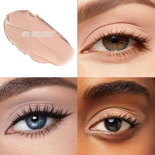 Alt view image 2 of 7 - Eyeshadow Stick,Shimmer and Matte Cream Eye Shadow Brightener Sticks | Desert Eyeliner Pencil Crayon,Waterproof Long Lasting Eye Highlighter Stick Makeup,0.056 Oz(#3-Desert)