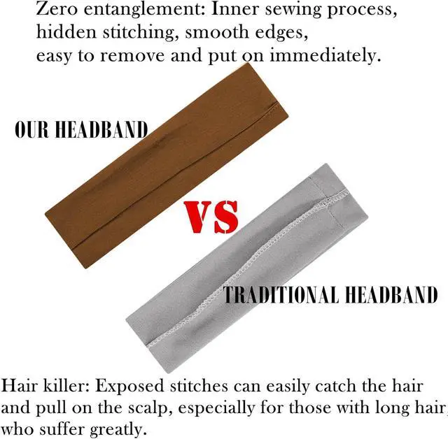 Alt view image 4 of 7 - Zupro 6Pcs Rustic Style Women's Headbands, Soft Stretchy Fabric Hair Bands | Elastic Sweat Hairbands, Non Slip Cute Trendy Hair Accessories, for Yoga Workout Running Sports & Daily Short Hair Fixing