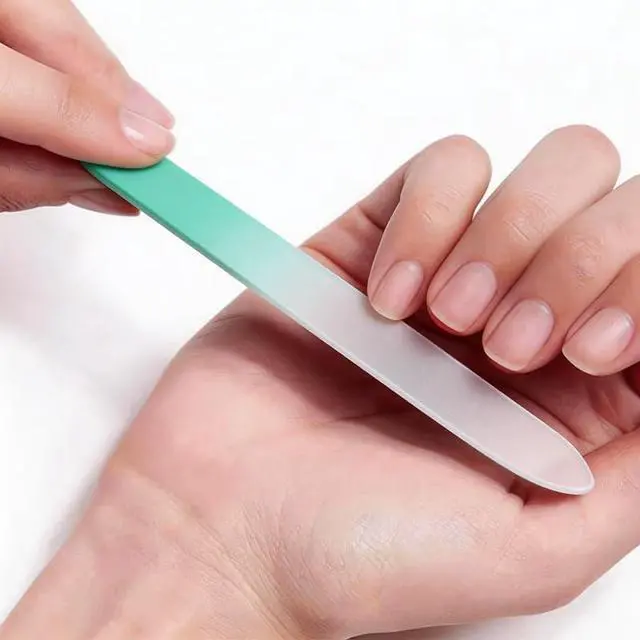 Alt view image 2 of 6 - Glass Nail File with Case 3 Pack, Double-Sided Etched Crystal Fingernail Files for Natural Nails, Stocking Stuffers, Women Gift Set, Pink Mint Blue