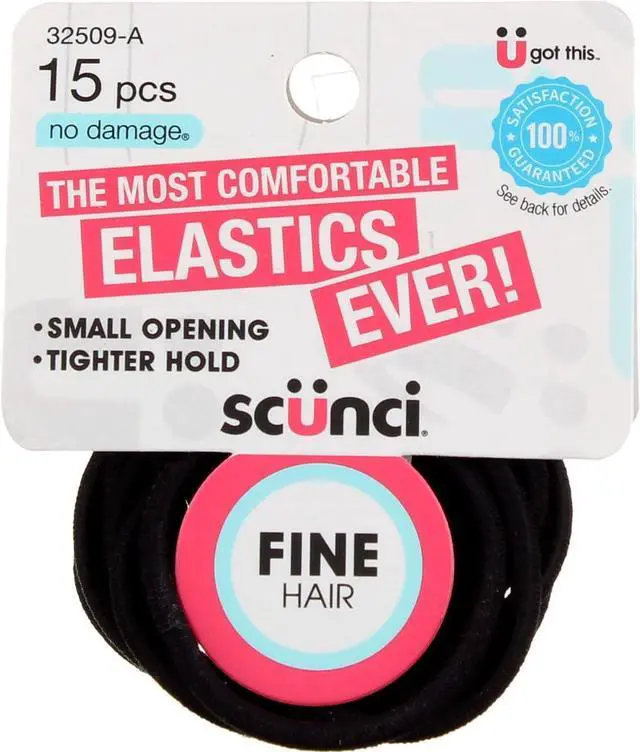 Main image of Scunci Fine Hair Elastics (Pack of 2)