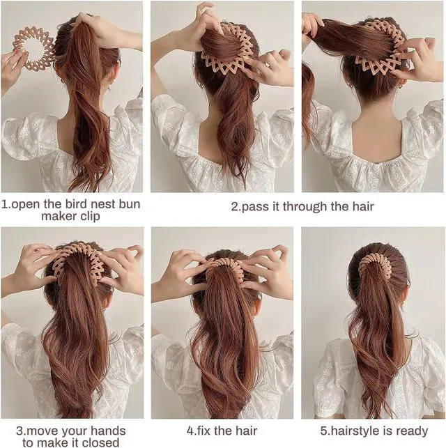 Alt view image 5 of 7 - Sizobi Bird Nest Magic Hair Clip, Hair Accessories for WomenHair Ties | Bun Maker Scrunchies for Thick Thin Hair,Hair Clips for Women,Ponytail Holders