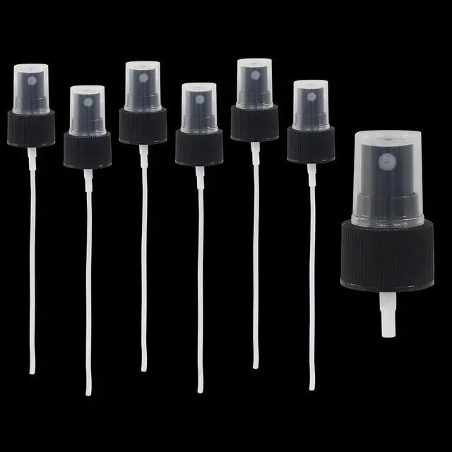 Alt view image 5 of 5 - Waziaqoc 6PCS Spray Bottle Top, 24mm Plastic Sprayer Pump, Black | Nozzle Sprayer Tops Replacement, Fine Mist Sprayer, For Essential Oil, For Cleaning Solutions
