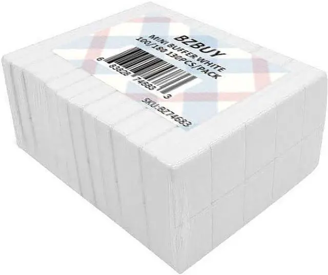 Main image of Nail Mini White Buffer Block File 100/180 Grit 2 Sided 130 Count