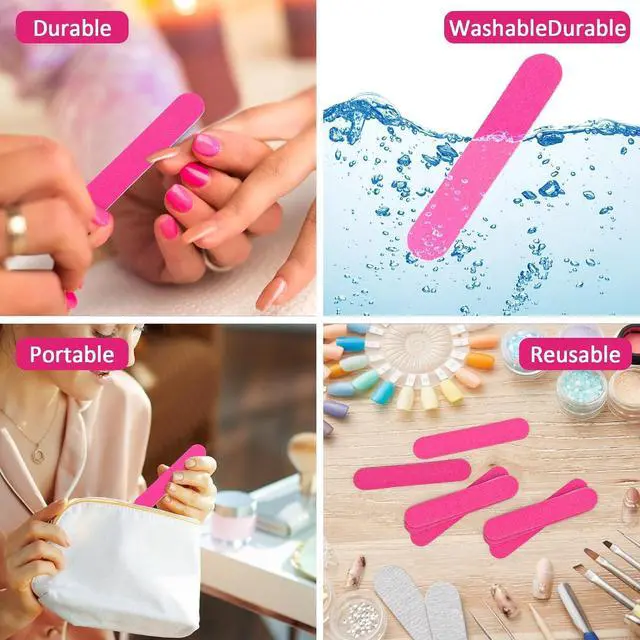 Alt view image 6 of 7 - Tbestmax 400 Disposable Mini Nail File Bulk 3.4 inch Double Sided Emery Boards for Fingernail Tools 150 Grit Professional Nail Buffering Files