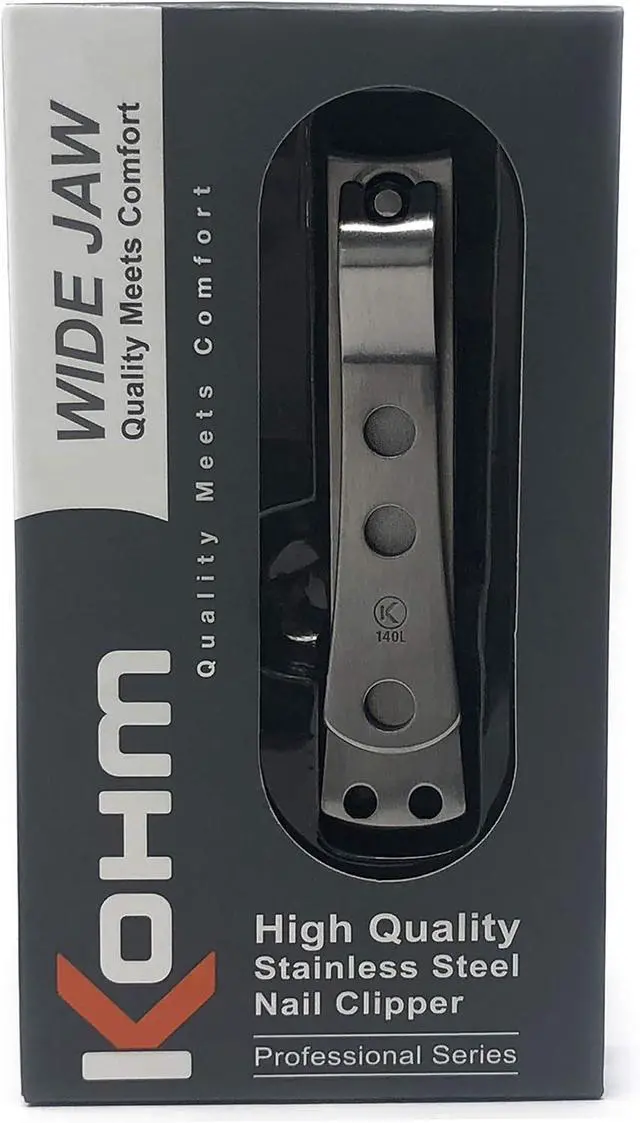 Alt view image 6 of 6 - KOHM Curved Nail Clippers with Nail File (in Build) - Heavy Duty Stainless Steel Toe Nail Nippers Tool for Men, Women, Seniors & Adults