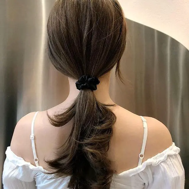 Alt view image 5 of 7 - 12Pcs Satin Hair Scrunchies For Women, Black Scrunchies Hair Ties | Soft Satin Fabric, Gentle Hold, Stretch Elastic Band, Suitable For Daily Wear, Parties, Sports, And Gifting