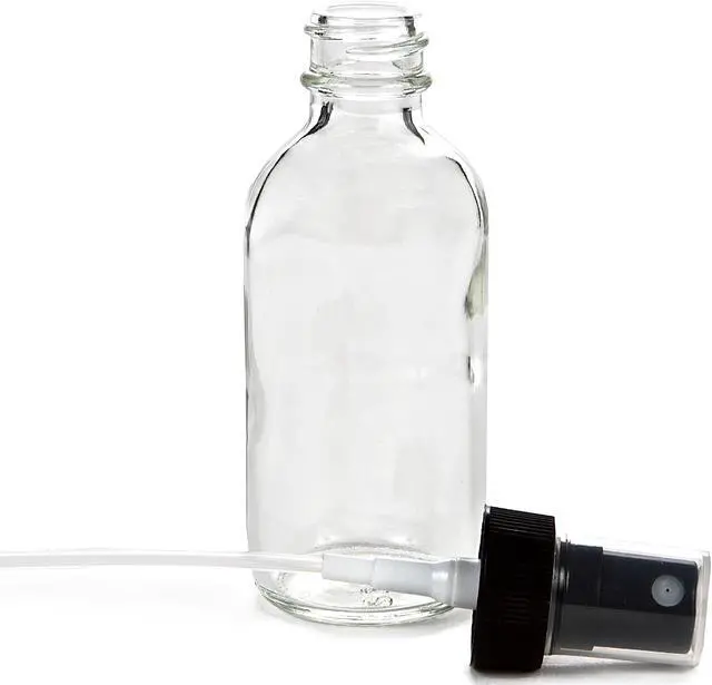 Alt view image 5 of 6 - Vivaplex, 6, Clear, 2 oz Glass Bottles, with Black Fine Mist Sprayers