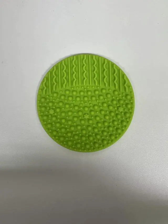 Alt view image 2 of 7 - 2 Pieces Silicone Makeup Brush Cleaner, YalsFTY Cosmetic Brush Scrubber Mat Pad Cleaning Tool, Dual-Sided Functionality to Accommodate All types of Brushes, Powder Puffs and Sponges (Black & Purple)