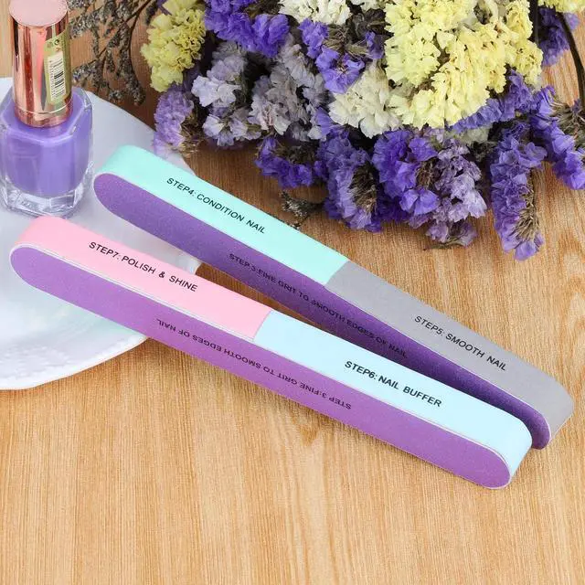 Alt view image 6 of 7 - 12 Pieces 7 Way Nail Files and Buffers, Professional Nail Buffing Files Buffing Block for Shaping, Contouring, Smoothing, Polishing, Shining Natural Nails