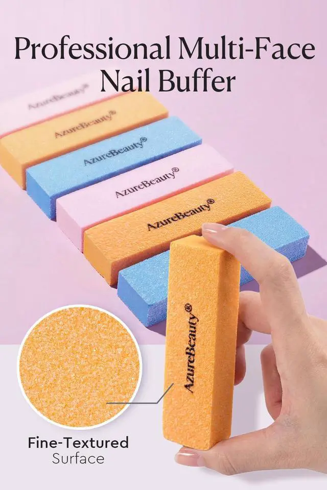 Alt view image 4 of 7 - AZUREBEAUTY Nail Files and Buffers, Professional Nail Supplies, Nail Files for Natural Nails, Rectangular Nail Buffer Block for Polishing Filing, and Nail Care, 100/180 Grit 12 pcs Manicure Tools Kit