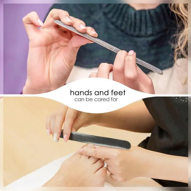 Alt view image 6 of 7 - Canvalite Nail File Large Emery Boards for Nails 100/180 Grit Nail Files for Natural Nails Manicure Pedicure Tool for Home and Salon Use 25PCS, Black