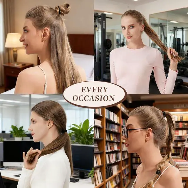 Alt view image 5 of 7 - Elastic Hair Ties Hair Bands 4mm Ties Bands For Hair Braids