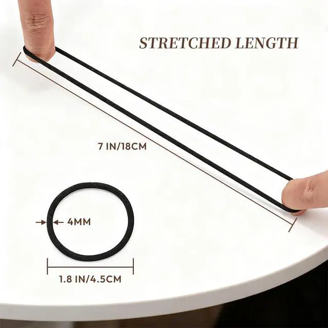 Alt view image 7 of 7 - Elastic Hair Ties Hair Bands 4mm Ties Bands For Hair Braids