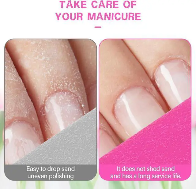 Alt view image 4 of 7 - 10 Pack 3.3 Inch Mini Emery Boards for Nails Individually Wrapped, Double-Sided 100/180 Grit Nail Files,Reusable for Natural and Acrylic Nails in Home or Salon