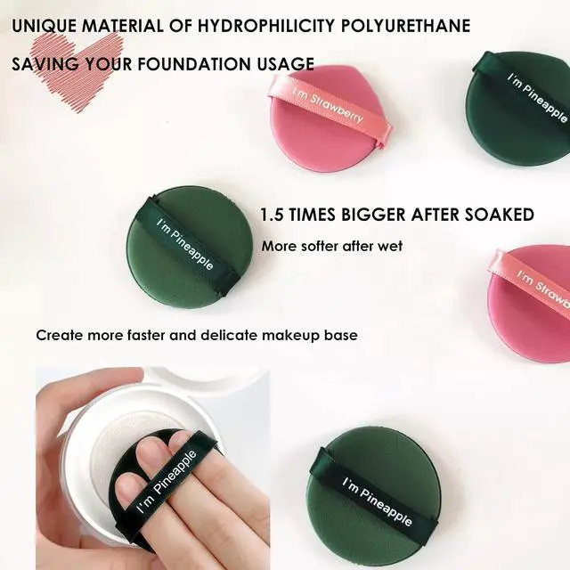 Alt view image 3 of 7 - 7Pc Makeup Puff Set with Storage Box Triangle Round Wet & Dry Sponge | Storage Box, Triangle Round, Wet & Dry Sponge