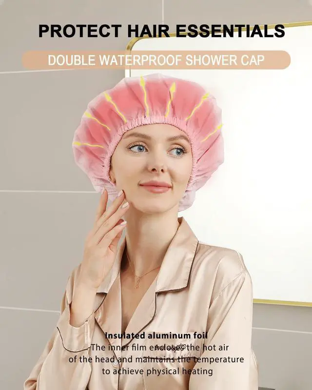 Alt view image 7 of 7 - YIZIJIZI Hair Heat Cap,Deep Conditioning Hair Cap 2 Pack | Enhances deep conditioning with gentle heat for hair masks and treatments. Gorro térmico para el cabello at home