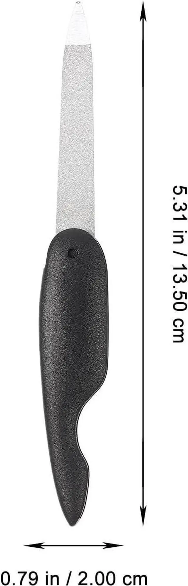 Alt view image 2 of 7 - Ipetboom 6pcs Foldable Stainless Steel Nail File with Anti-Slip Handle Manicure Fingernails Polishing Tools Double Sided and Files Nails Easily for Men and Woman, 13.50X2.00X1.00CM, Black