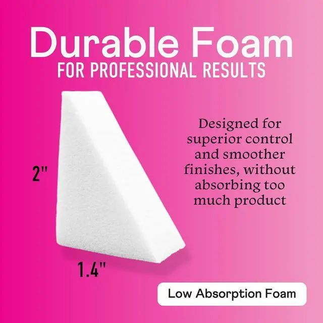 Alt view image 3 of 7 - Swisspers Premium Pro Cosmetic Wedges, Latex-Free Makeup Wedge, Jumbo Size, 16 Count Bag | Jumbo Size Wedge, Precision Edges, Washable and Reusable