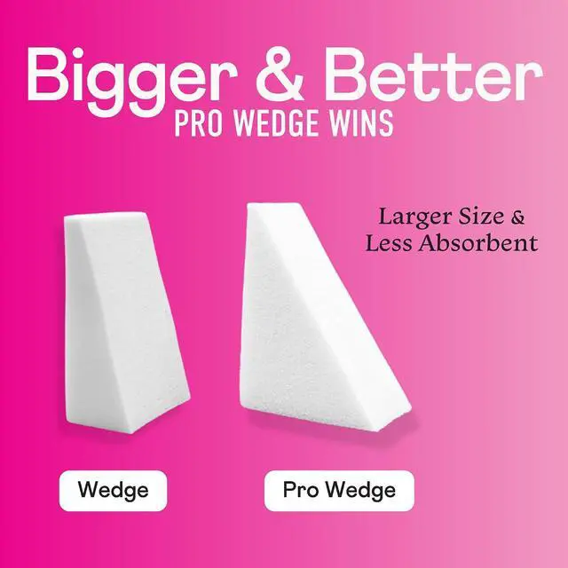 Alt view image 4 of 7 - Swisspers Premium Pro Cosmetic Wedges, Latex-Free Makeup Wedge, Jumbo Size, 16 Count Bag | Jumbo Size Wedge, Precision Edges, Washable and Reusable