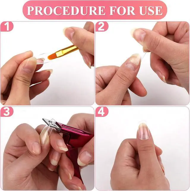 Alt view image 6 of 7 - BEST CHOICE MAGNETS False Nail Clippers Stainless Steel with 15Pcs Magnets | Nail Cutter for Acrylic Nail, Nail Clippers with Small Magnets for Home Salon Nail Art (Pink)