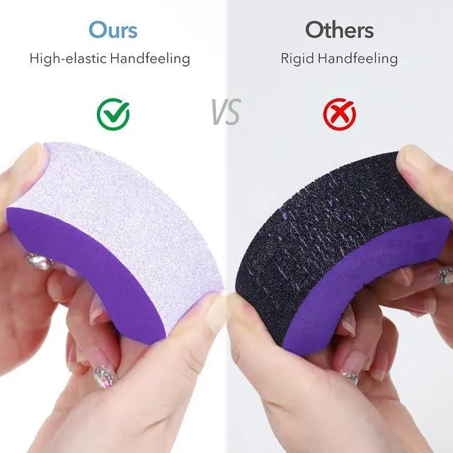 Alt view image 3 of 7 - Nail Buffer Block - Nail Buffer 80/80/100 Grit 10 Pcs 3 Way Purple | 3.5" Long, High-elastic Sponge, Washable & Reusable, Natural Nails Cleanup, Nail Prep, Manicure, Travel Size, Home DIY