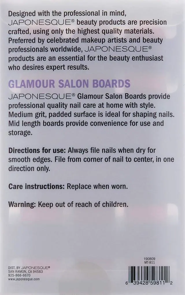 Alt view image 3 of 3 - JAPONESQUE Glamour Salon Boards, 0.070000000000000007 oz.