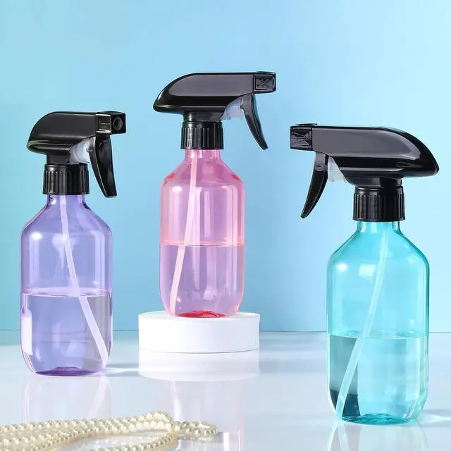 Alt view image 6 of 6 - Spray Bottles 2 Pack 10 oz Small Plastic Squirt Bottles for Hair | Refillable Empty Spray Bottle with Adjustable Nozzle BPA-Free Mist/Stream Water Spray Bottles for Cleaning, Plants, Pet Use