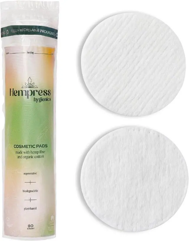Alt view image 6 of 6 - Organic Cotton Rounds for Face (180 Count) | Soft & Plush for Sensitive Skin, Strong Hemp Fibers Resist Shredding, Vegan, Skin-Friendly, Non-Toxic Makeup Remover Pads