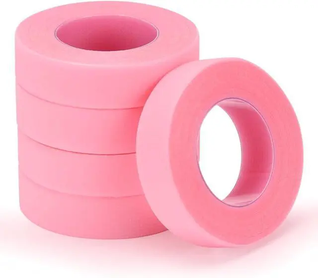 Main image of TEOYALL 5 Rolls PE Lash Tapes, Breathable Pink Eyelash Extension Tapes | 9 meter/10 Yard Each Roll,Adhesive Micropore Lash Tapes EyeLash Extensions Supplies