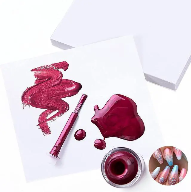 Main image of Nogeqi 50 Sheets Nail Art Palette Paper, Disposable Gel Nail Polish Palette, Makeup Mixing Palette, Nail Paper Sheets, Disposable Nail Mats, Nail Pallet for Nail Art Mixing Tool Nail Supplies
