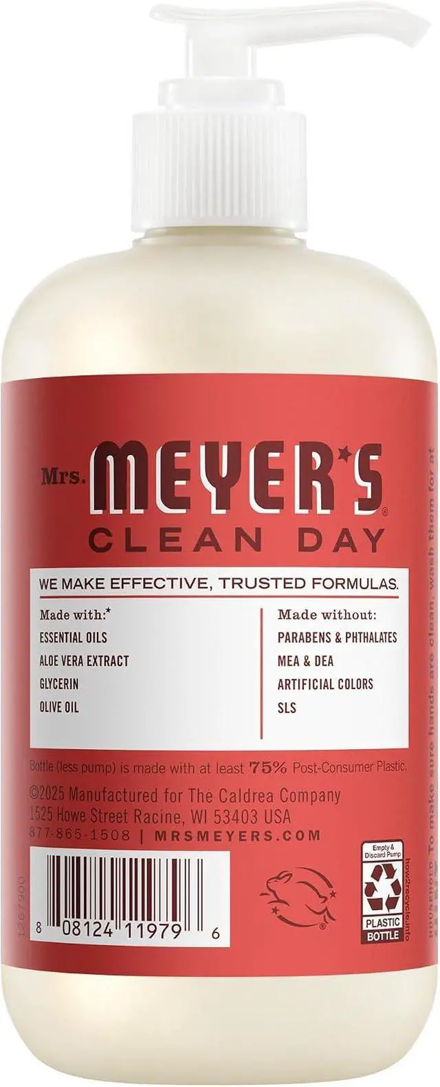 Alt view image 2 of 7 - MRS. MEYER'S CLEAN DAY Hand Soap, Tomato Vine Scent, 12.5 Fl Oz Bottle