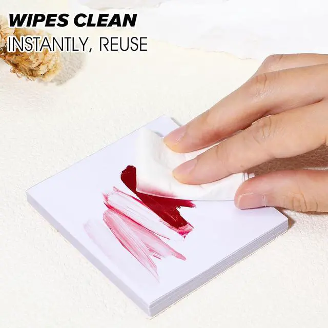 Alt view image 7 of 7 - Nogeqi 50 Sheets Nail Art Palette Paper, Disposable Gel Nail Polish Palette, Makeup Mixing Palette, Nail Paper Sheets, Disposable Nail Mats, Nail Pallet for Nail Art Mixing Tool Nail Supplies
