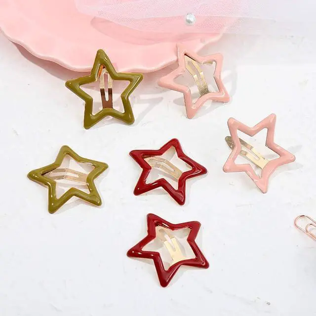 Alt view image 4 of 6 - Pinksee 12 Pcs Metal Snap Hair Clips Star Hair Barrettes Hair Accessories for Women Girls (Star)