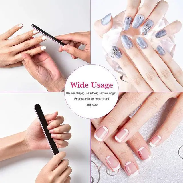 Alt view image 6 of 7 - 20Pack Nail Files, TsMADDTs Double Sided Emery Board 100 180 Grit Manicure File for Natural Acrylic Artificial Nails for Girls Women Men