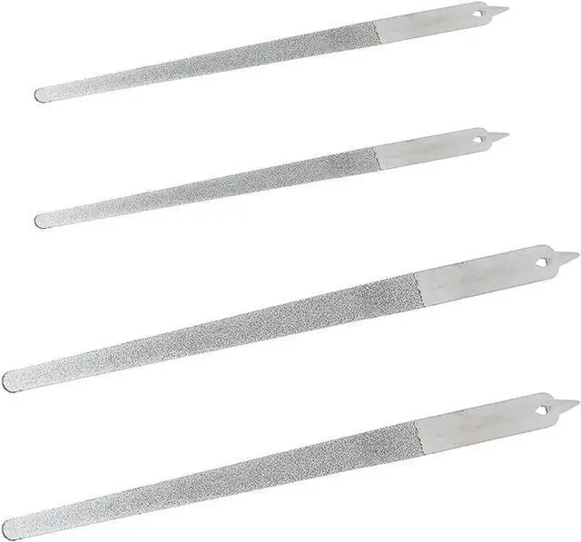 Main image of 4PC 8 Diamond Dust Nail File - Stainless Steel Nail Dresser - 2PC 9 INCH & 2PC 6INCH